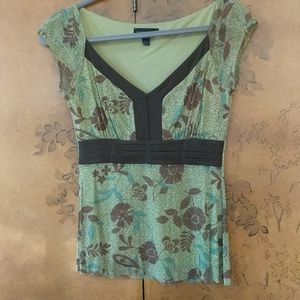 Anthropologie (Weston Wear) V-neck, Cap Sleeve Top